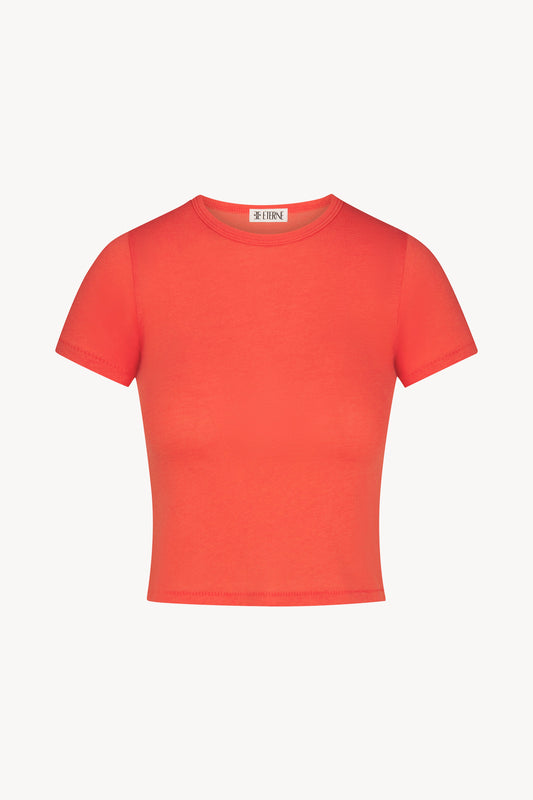 Éterne Short Sleeve Baby Tee, Poppy