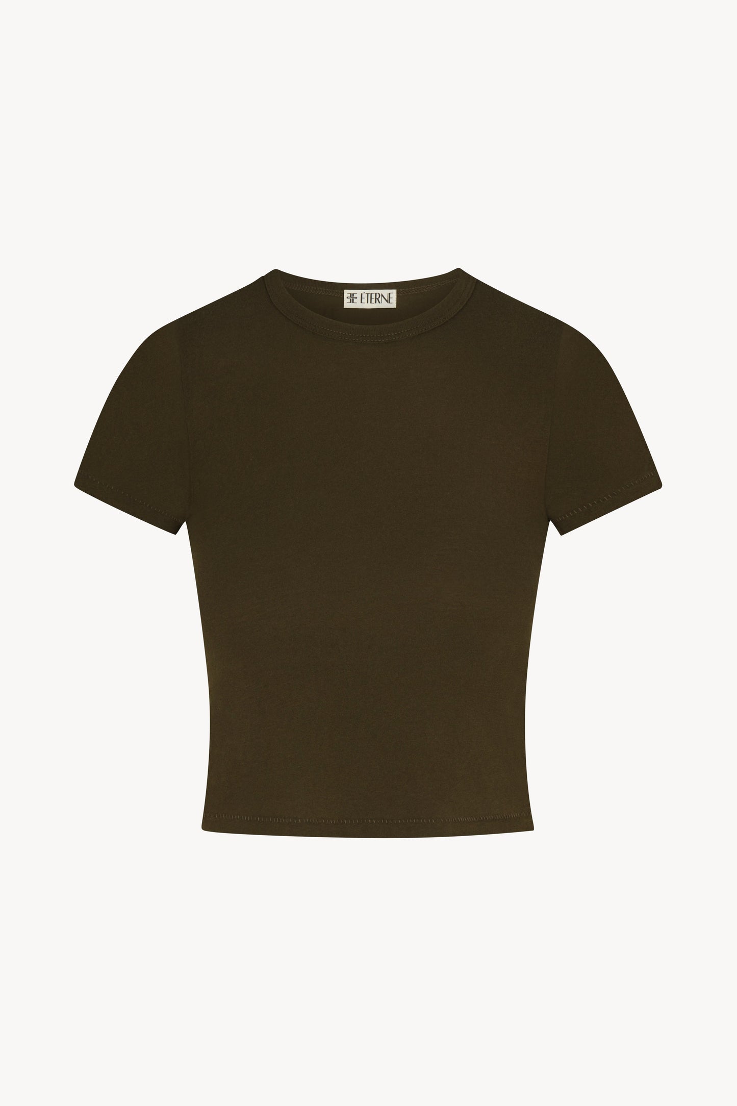 Éterne Short Sleeve Baby Tee, Moss