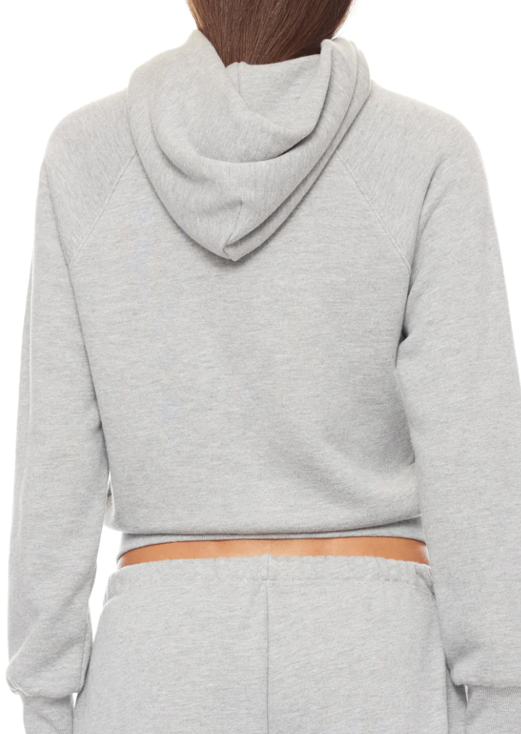 ÉTERNE Shrunken Hoodie Sweatshirt Heather Grey