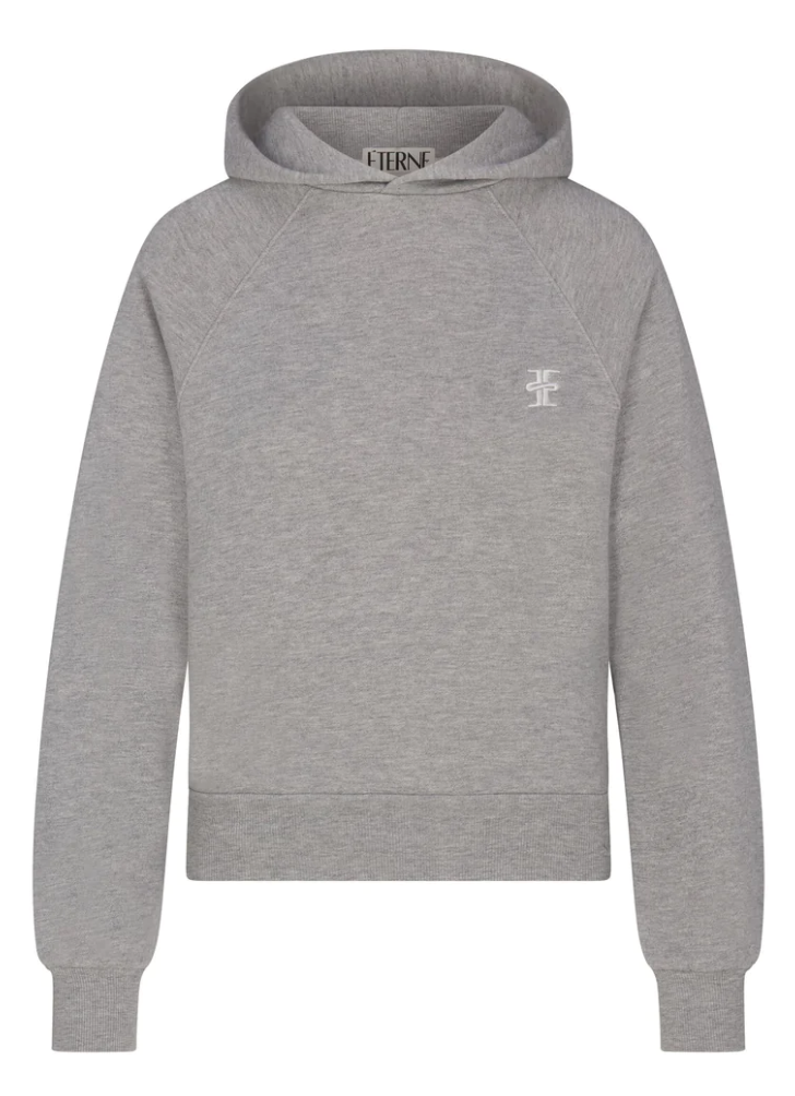 ÉTERNE Shrunken Hoodie Sweatshirt Heather Grey