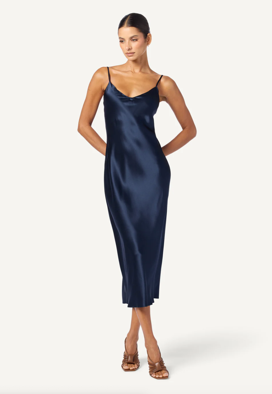 Sablyn, Taylor Midi Dress, Navy