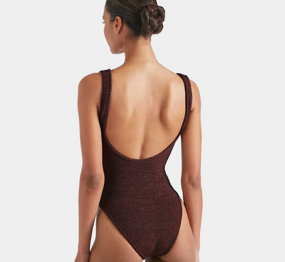 Hunza G Celine One Piece, Metallic Chocolate