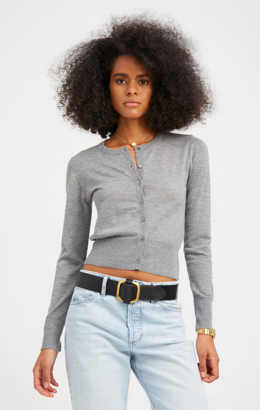 SPRWMN Grey Ultra Fine Cashmere Baby Cardigan