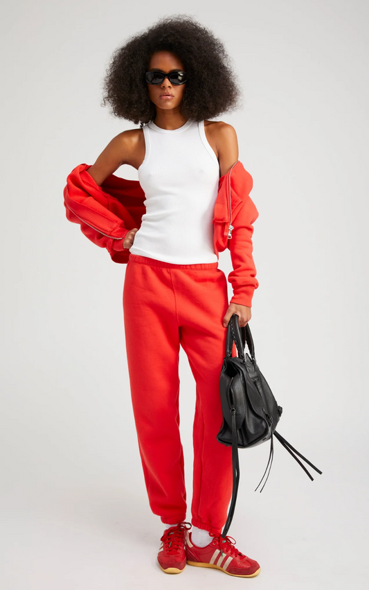 SPRWMN Mini Logo Sweatpants, Red