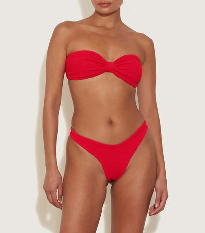 Hunza G Tina bikini, Red Crinkle