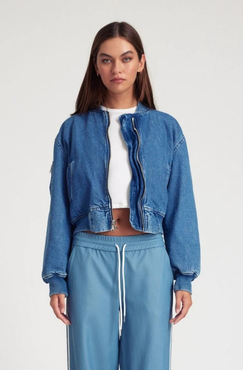 SPRWMN Coco Denim Bomber Jacket