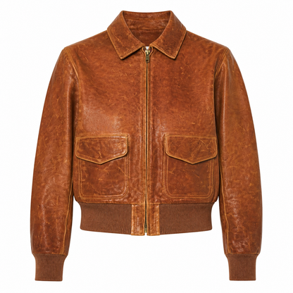 Quinn Leather Bomber Jacket