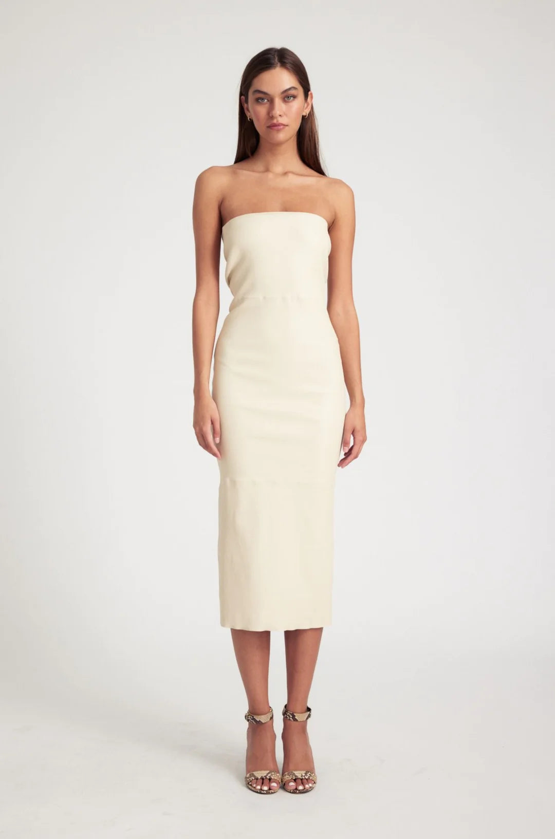 SPRWMN Alabaster Leather Tube Dress