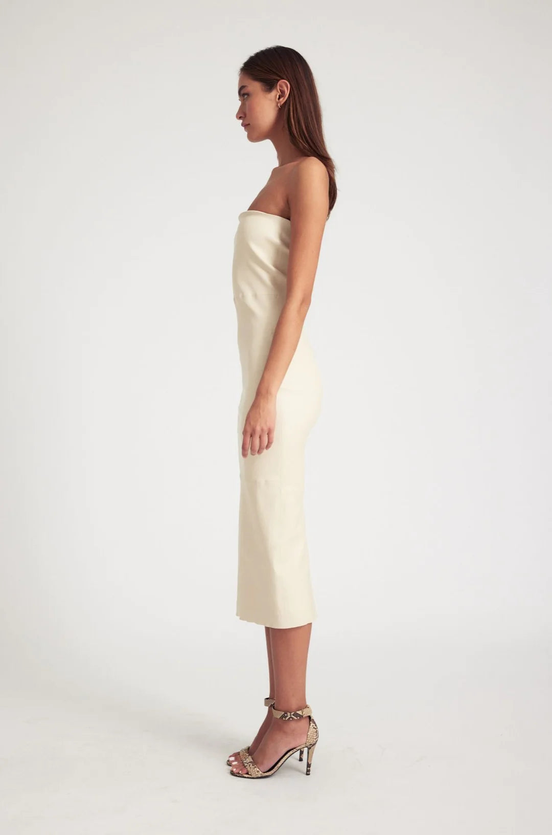 SPRWMN Alabaster Leather Tube Dress