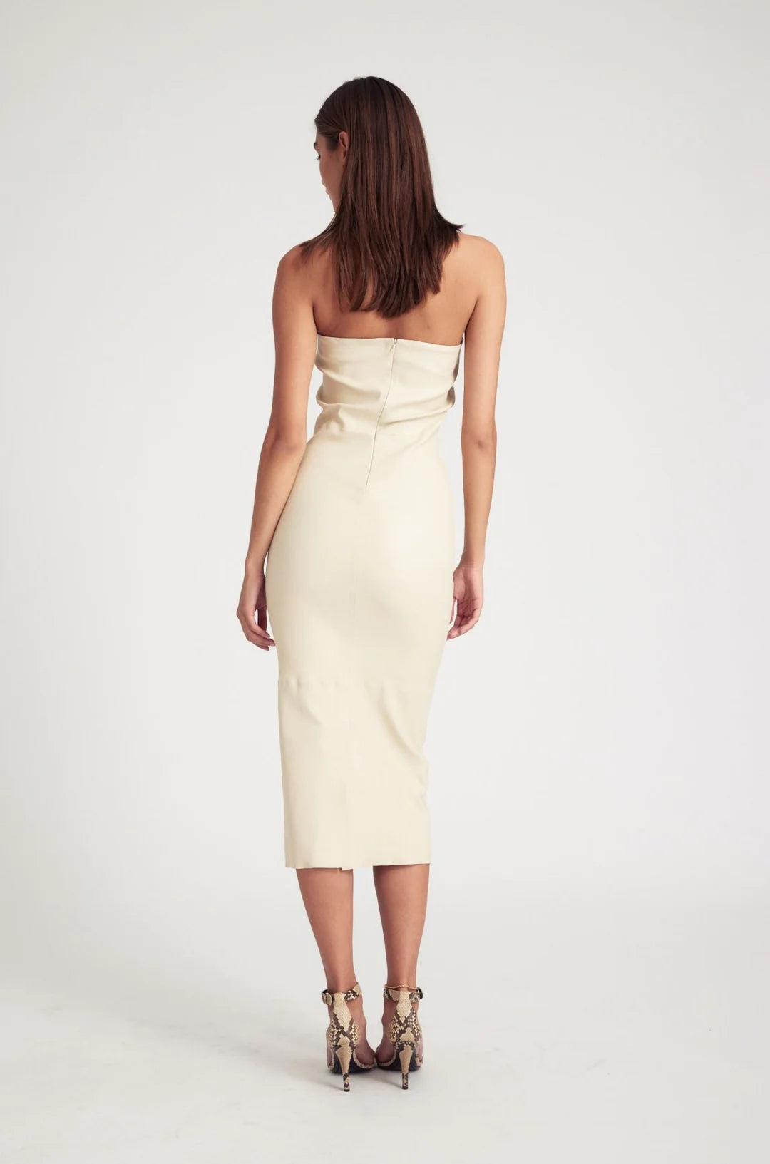 SPRWMN Alabaster Leather Tube Dress