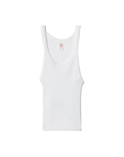 White tank top on a white background