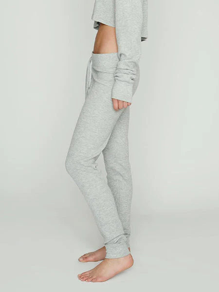 ÉTERNE THERMAL DRAWSTRING PANT HEATHER GREY