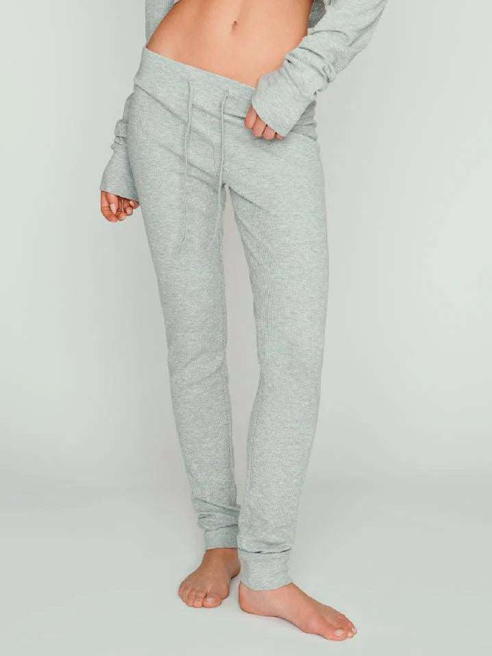 ÉTERNE THERMAL DRAWSTRING PANT HEATHER GREY